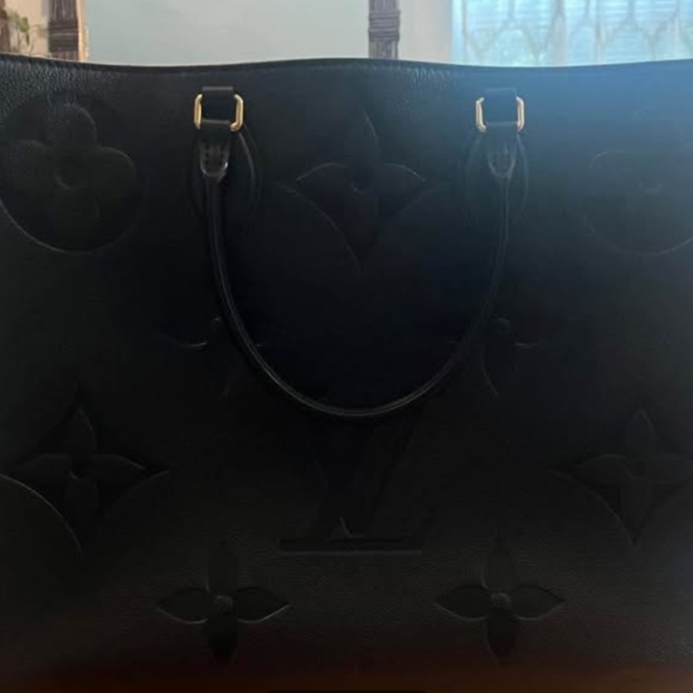 Louis Vuitton Black Structured Tote Bag